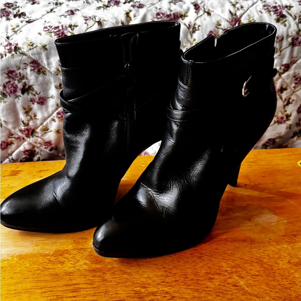 Nine West Sleek Black Ankle Booties